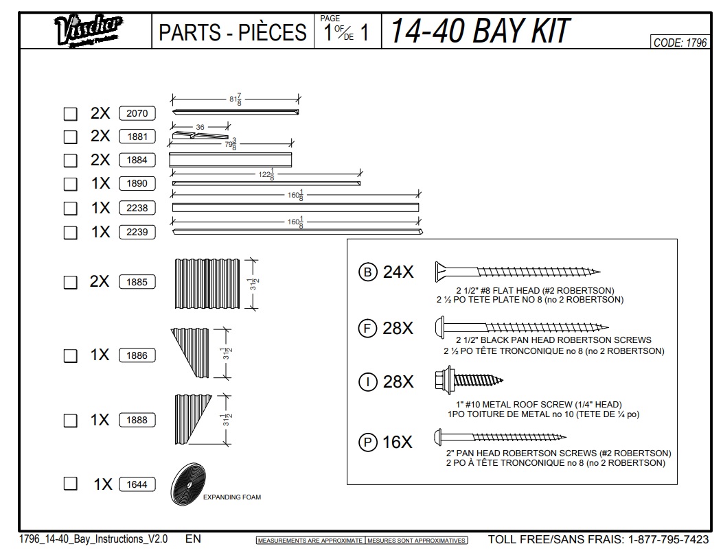 ﻿Visscher Gazebo 14’ Bay Windows
